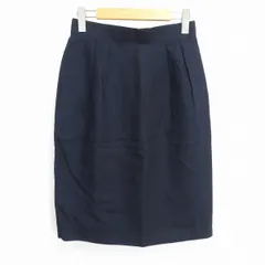 #a クリスチャンディオール Christian Dior タイト スカート L 紺 ネイビー 麻 リネン タイトスカート レディース 924626 k01