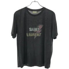 SAINT LAURENT PARIS サンローラン パリ 17SS ロゴプリントレーヨンTシャツ グレー Mのサムネイル
