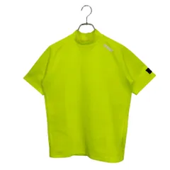 TFW49 半袖モックネック　S ゴルフ レディース イエロー　バックロゴ TFW49 半袖モックネック S ゴルフ レディース イエロー バック