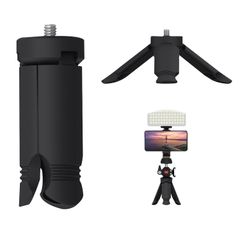 【話題】RICISUNG ミニ三脚 卓上三脚 スマホスタンド シンプル三脚 軽量 小型 ミニ 三脚ジンバル スマホ三脚 折りたたみ 耐荷重1.3kg （ブラック）