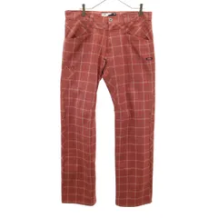 OAKLEY オークリー チェック柄 ストレートパンツ W36 レンガ系 メンズ 古着