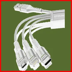 【即日発送】タイプC Android iPhone 3台同時充電 USB 各種対応 Micro C Type 超高耐久 1 in 3 充電コード 1.2m 急速 3in1 充電ケーブル