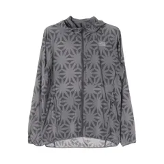 THE NORTH FACE(ザノースフェイス) （ MEN ー M ） ナイロン パターン ロゴ フード付き ジップアップパーカー ウインドブレーカー