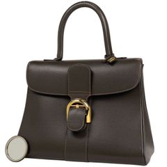 デルヴォー DELVAUX ブリヨン ハンドバッグ 手提げ ハンドバッグ レザー ブラウン レディース 【中古】