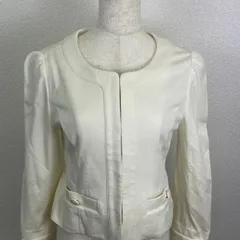 ef-de ノーカラージャケット　7号　ホワイト　入学式　卒業式　　20251010-0026