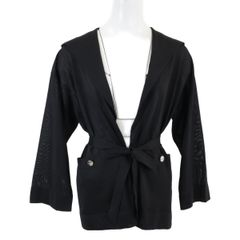 FENDI フェンディ ﾎﾞｰﾀﾞｰ柄 FZY754 A60P 2018年製 ﾎﾞﾄﾙﾈｯｸ ﾆｯﾄ 38  