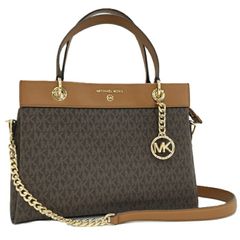 MICHAEL KORS 2WAYショルダーバッグ MKシグネチャー PVC レザー ブラウン