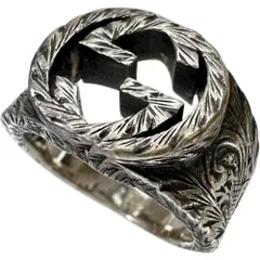 16号 【GUCCI/グッチ】インターロッキングG アラベスク リング・指輪 シルバー925 12.8g 16 シルバー ユニセックス 【中古】【真子質店】【GD】