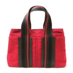 中古 エルメス トロカホリゾンタルMM ハンドバッグ キャンバス Bランク