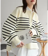 Bonjour sagan ダイバーニット深Vニットプルオーバー