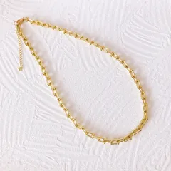 〈a45〉ハードウェアネックレス リンクチェーン ゴールド 韓国 人気 男女兼用