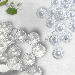 M お得✨ フラワー パール カボション 3Type 無選別