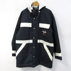 フィラ ベンチコート スポーツウエア 大きいサイズ アウター メンズ XLサイズ ネイビー FILA 【中古】