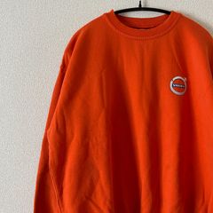 IDENTITY VOLVO ワンポイント ロゴプリント スウェット ORANGE M
