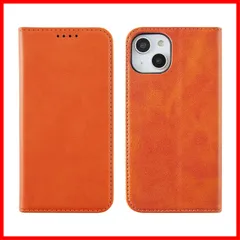 ベルトなし 手帳型ケース マグネット PUレザー アイフォン ｵﾚﾝｼﾞ ケース カバー iPhone13mini iPhone13miniケース HanaRo カード収納