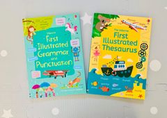 正規輸入新品　Usborne first illustrated Grammar and punctuation & First Illustrated Theasaurus 英文法/句読点/同義語・類義語　2冊セット