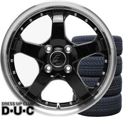 15インチアルミホイールタイヤセット 軽自動車 FZ431ブラック/リムポリ 165/50R15 15-5.0+45 リム深度33mm 安心JAWA認証