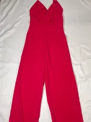 【213178】ZARA BASIC ザラベーシック  レディース　ワンピース　パンツスタイルセットアップ　バスト切替有　USサイズ：　XS  ・ ピンク