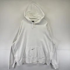 古着 ナイキ NIKE パーカー ワンポイントロゴ刺繍 センタースウォッシュ スウェット プルオーバー フーディ XXL  ホワイト メンズ