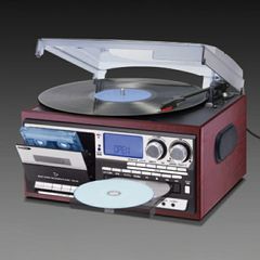 【新品※ショップ出品】マルチオーディオ・レコードプレーヤー CD ラジカセ 45回転アダプタ付き　SDカード再生　SDHCカード対応　USB対応