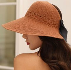 レディース 帽子 サンバイザー おしゃれ uv uvカット つば広 折りたたみ 韓国 かわいい 可愛い 紫外線 夏 熱中症 農作業 日焼け防止 日焼け止め 紫外線対策 日よけ 女性用 リボン付き 麦わら ハット つば 車 自転車 ジョギング ウォーキング