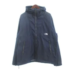 ザノースフェイス THE NORTH FACE NYLON DENIM COMPACT JACKET ナイロンジャケット パーカー ロゴ 刺繍 NP22136 紺 ネイビー L