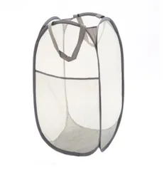 ランドリーバスケット 《グレー》 洗濯カゴ 折りたたみ 洗濯物入れ 洗濯かご 収納 脱衣かご 折り畳み 持ち運び[ゆうパケット発送、送料無料]mer003