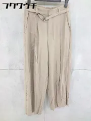 ◇ ◎ JOURNAL STANDARD ジャーナルスタンダード ウエストベルト付 タック ワイド パンツ サイズ36 ベージュ系 レディース 【中古】 【1102050000654】