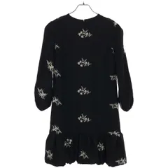 PINKO ピンコ フラワー刺繍ワンピース 1N12XH ブラック 38