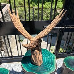 流木アート　鷹