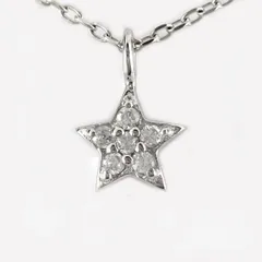 ダイヤモンド ネックレス 18k ペンダント レディース スター 星 シンプル プチ ゴールド k18 18金 30日以内に発送