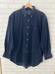 ラルフローレン コーデュロイシャツ 刺繍ロゴ XL ユニセックス 雰囲気抜群 ラルフローレン コーデュロイシャツ 刺繍ロゴ XL ユニセックス