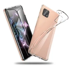 【数量限定】AQUOS Sense4 ケース / Sense5G ケース クリア 耐衝撃 SH-41A SH-53A ケース SHG03 sense4 lite /sens4 basic カバー 薄型 TPU スリム ソフトケース ストラップホール付き 黄変防