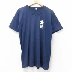 L/古着 半袖 ビンテージ Tシャツ メンズ 80s US MAIL クルーネック 紺 ネイビー 25aug26 中古