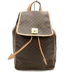 CELINE セリーヌ  M16 1 リュック・デイパック PVC レザー マカダム柄 ブラウン 茶色 レディース カジュアル ファッションのサムネイル