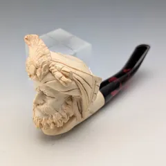 メシャム 海泡石パイプ 人物図 喫煙具 長さ14.0cm R1381お8
