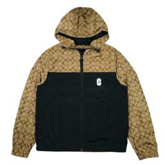 ☆美品☆コーチジグネチャーフード付きジップアップパーカー長袖