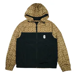 コーチ　ナイロンジャケット　マウンテンパーカー　ブラック　シグネチャー　M コーチ ナイロンジャケット マウンテンパーカー ブラック