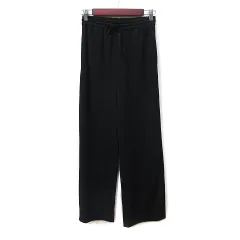 バーニーズニューヨーク BARNEYS NEW YORK ワイドパンツ ハイウエスト 40 L 黒 ブラック /YIのサムネイル
