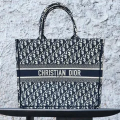 【未使用】鑑定済ディオール　Christian Dior ブックトート　ラージ