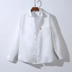 ☆ 長袖×ホワイト ☆ XLサイズ ☆ シャツ 長袖 半袖 メンズ シャツ メンズ 半袖 長袖 ワイシャツ カジュアルシャツ 長袖シャツ 半袖シャツ 重ね着 ボタン 胸ポケット ポケット シンプル カジュアル ベーシック 無地 軽量 軽い 通気性