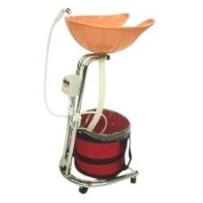 【美品】携帯用移動式洗髪台 ニュー楽シャン君 洗髪 収納 災害時 介護用品　シャンプーボール　組み立て　洗髪台　介護用品　シャンプー台