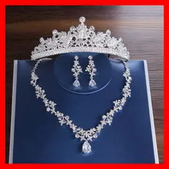 【人気】高級キュービックジルコニア ウェディング ジュエリーセット
