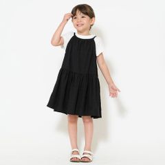 新品　Little s.t. by s.t.closet(リトルエスティーバイエスティクローゼット)　Tシャツ+キャミワンピースセット　130cm 黒　ブラック　半袖　キャミワンピ　女の子　子供服