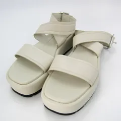 ザラ サンダル 厚底 靴 白 レディース 38サイズ ホワイト系 ZARA 【中古】