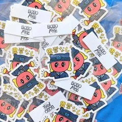 BOBO APE　オリジナルステッカー　警備員のボボみ