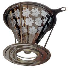 訳あり 箱に傷•シミあり特-価-品  限定3個 桜 コーヒーフィルター 二重層ドリッパー ペーパー 紙不要 1-4杯用 分体型