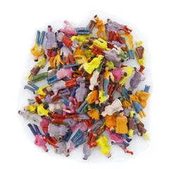 立っているランダム によってSamGreatWorld プラスチック製の小さな人が座っている ミニチュアシーンのための塗装済み完成品鉄道模型人物フィギュアスケール1：150 100個