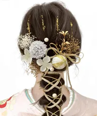 『特価』和装 ドライフラワー 振袖 9色展開 着物 袴 成人式 浴衣用 髪飾り 卒業式 かすみ草 [JZOON] A1800