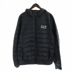 エンポリオアルマーニ EMPORIO ARMANI ダウンジャケット フード ロゴ ジップアップ 長袖 ロゴ XL 黒 ブラック 8NPB02-PN29Z ■GY18 /MQのサムネイル
